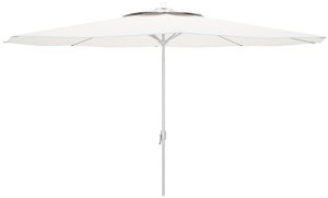 Marbueno Parasol ze Stali z 8 Drutami D270 cm Poliester Biały Ogród, Basen i Taras 10187 1