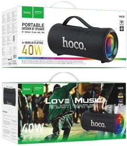 Głośnik Hoco Głośnik bluetooth LED 2 x 20W 4h HA10 czarny 5