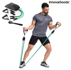 Zestaw Gum Oporowych z Akcesoriami i Przewodnikiem po Ćwiczeniach. Tribainer InnovaGoods 3 Sztuk 6