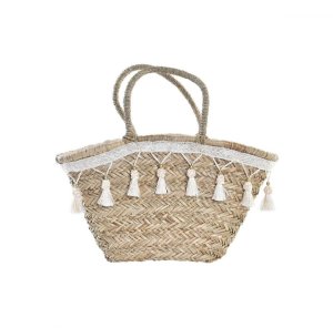 Torba DKD Home Decor Biały Wielokolorowy Naturalny Metal 59 x 16 x 30 cm 1