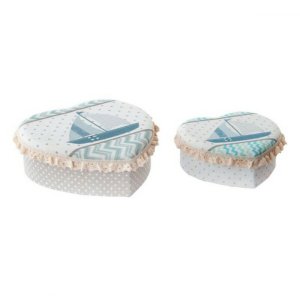 Pudełko na biżuterię DKD Home Decor 8424001396207 Akryl Karton 19 x 10 x 7 cm (2 Sztuk) 1