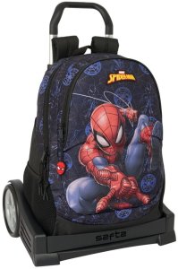 Torba szkolna z kółkami Spider-Man Attack Czarny 32 x 44 x 16 cm 1