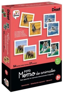 Zabawa Edukacyjna Diset Memo Photo Animales 54 Części 1