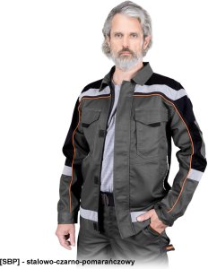 Visent Bluza ochronna tkana granatowo-żółto-szary L 3