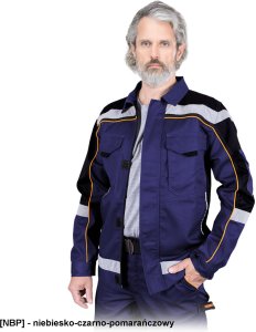 Visent Bluza ochronna tkana granatowo-żółto-szary L 6