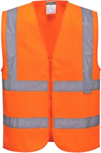 C375 - Kamizelka ostrzegawcza zapinana na zamek błyskawiczny - pomarańczowy 2XL 1