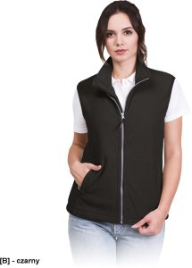 VHONEY-L - bezrękawnik damski z polaru, kołnierz ze stójką - biały M 8