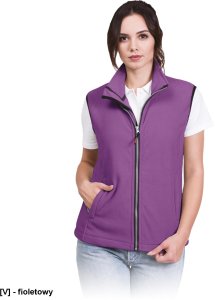 VHONEY-L - bezrękawnik damski z polaru, kołnierz ze stójką - biały 2XL 11