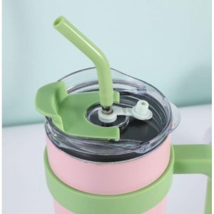 Duży i pojemny KUBEK TERMICZNY z uchwytem i rurką, przenośny 1,2L BD23TUR 7