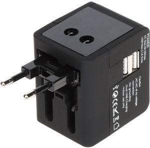 UNIWERSALNA PRZEJŚCIÓWKA SIECIOWA Z ZASILACZEM USB ASP-100/230V+USB 1