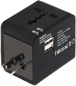 Delock UNIWERSALNA PRZEJŚCIÓWKA SIECIOWA Z ZASILACZEM USB ASP-100/230V+USB 6