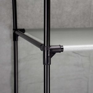 Garderoba z 8 półkami CELINA szara z kurtyną 3