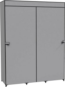 Szafa tekstylna z 8 półkami SONIA antracyt z kurtyną 5