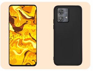 Etui do Motorola Moto Edge 40 Neo (Czarne, Matowe, Obudowa Slim)   Szkło 9H 4