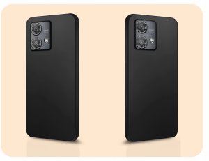 Etui do Motorola Moto Edge 40 Neo (Czarne, Matowe, Obudowa Slim)   Szkło 9H 6