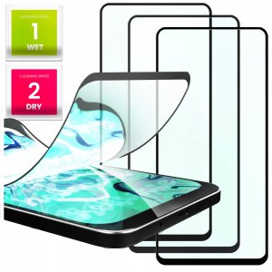 3x Szkło Hybrydow do Realme 8 PRO (szybka 9H, 5D, ochronne, na cały ekran) 1