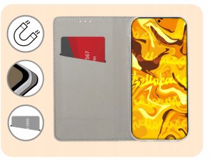 ETUI Z KLAPKĄ DO REDMI NOTE 14 PRO 5G / 14 PRO PLUS 5G CZARNE MAGNETYCZNE 3