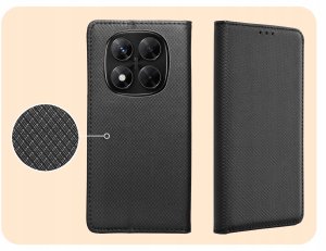 ETUI Z KLAPKĄ DO REDMI NOTE 14 PRO 5G / 14 PRO PLUS 5G CZARNE MAGNETYCZNE 4