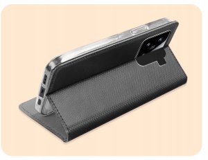 ETUI Z KLAPKĄ DO XIAOMI 15 CZARNE ZAMYKANE MAGNETYCZNE KABURA FUTERAŁ CASE 5