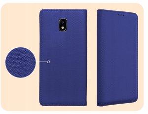 ETUI Z KLAPKĄ DO SAMSUNG GALAXY J3 2017 GRANATOWE ZAMYKANE MAGNETYCZNE CASE 4