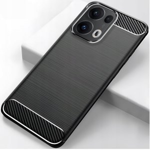 Etui do Oppo Reno13 Pro 5G (Czarne, Pancerne, Karbon, Pokrowiec, Plecki) 2