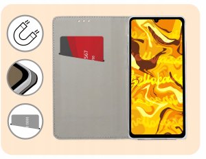 Hello Case ETUI Z KLAPKĄ DO XIAOMI REDMI 13C / 5G / POCO C65 GRANATOWE MAGNETYCZNE 3
