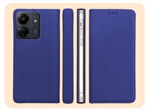 Hello Case ETUI Z KLAPKĄ DO XIAOMI REDMI 13C / 5G / POCO C65 GRANATOWE MAGNETYCZNE 6