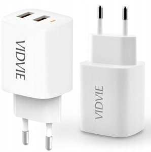 Ładowarka Sieciowa Szybka 2x USB VIDVIE PLE250 2.4A 5V Smart ID Fast Biała 3