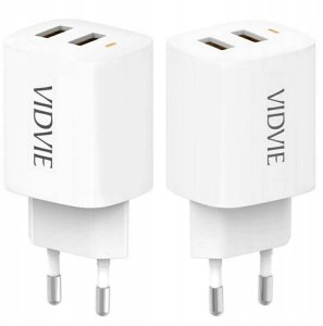 Ładowarka Sieciowa Szybka 2x USB VIDVIE PLE250 2.4A 5V Smart ID Fast Biała 4