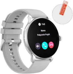 Smartwatch zegarek damski HK-49 srebrny AMOLED 1