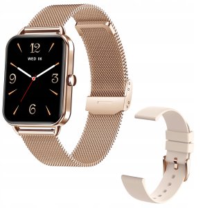 Smartwatch zegarek damski DA02 złoty AMOLED 1