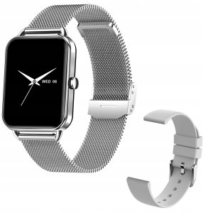 Smartwatch zegarek damski DA02 srebrny AMOLED 1