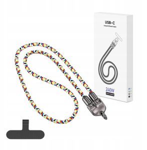 Kabel USB Vega USB-C - USB-C 1.2 m Wielokolorowy (36075) 2