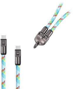 Kabel USB Vega USB-C - USB-C 1.2 m Wielokolorowy (36079) 2