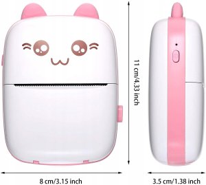 DRUKUŚ Drukarka termiczna dziecięca różowa 2