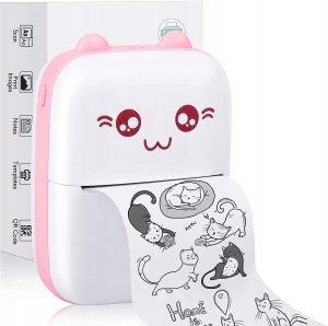 DRUKUŚ Drukarka termiczna dziecięca różowa 7