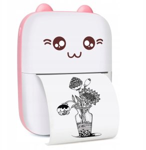 DRUKUŚ Drukarka termiczna dziecięca różowa 9