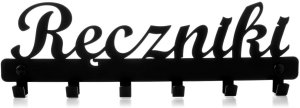 Wieszak loftowy czarny RĘCZNIKI 6 ramion 1