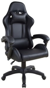 Ergonomiczne krzesło biurowe z poduszkami, czarne 1