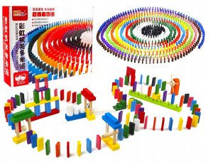Domino Klocki Drewniane Duża Układanka 1000 El. 1