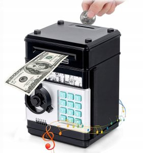 Sejf Skarbonka Bankomat Na Monety Banknoty + Pin 1