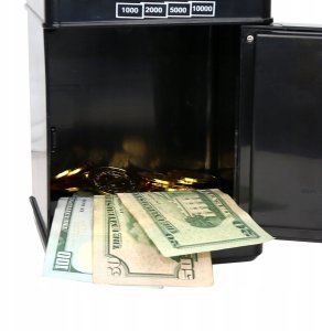 Sejf Skarbonka Bankomat Na Monety Banknoty + Pin 13