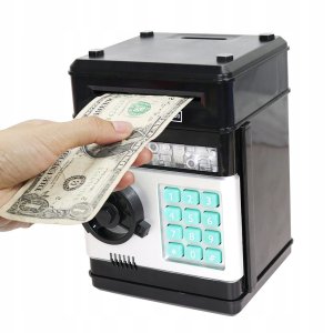 Sejf Skarbonka Bankomat Na Monety Banknoty + Pin 3