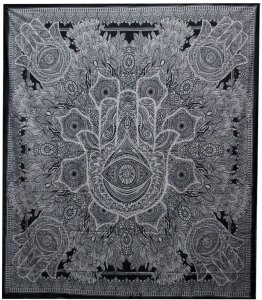 Bawełniana Ozdoba Ścienna - Hamsa 1