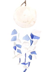 Szklany Dzwonek Wietrzny - Blue / White 1