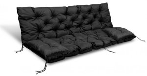 ZESTAW OGRODOWY 120x60x50CM + 2 PODUSZKI 42X42 CM CZARNY 1