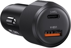 Ładowarka samochodowa USAMS YT Series CC283 60W 1xUSB-A 1xUSB-C czarny 3