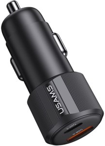 Ładowarka samochodowa USAMS YT Series CC283 60W 1xUSB-A 1xUSB-C czarny 4