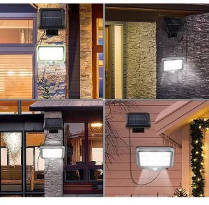Naświetlacz Halogen solarny 30w pilot, czujnik ruchu i zmierzchu 8cob 8