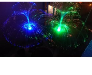 2x Podwójna meduza solarna fontanna kolorowego światła lampa wbijana 1